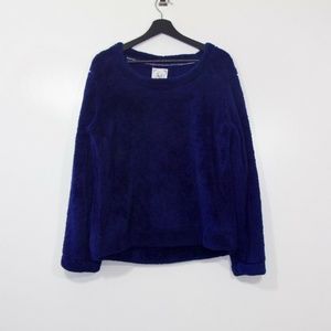 PJ Couture Blue Super Soft Fur Long Sleeve Pajama